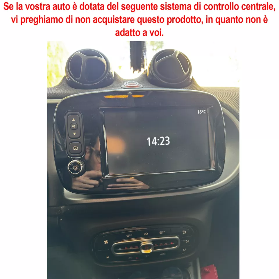 Autoradio Per Smart Fortwo Forfour 453 Android 14 4G+64GB CarPlay GPS BT DSP SWC - Immagine 3 di 4