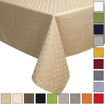 Ladies Solid Color Cotton 12 Seater Tablecloth 0700