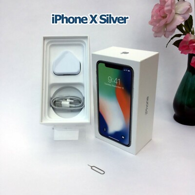 iPhone シリーズ シルバー with box and charger Original iPhone X box only and Accessories | eBay