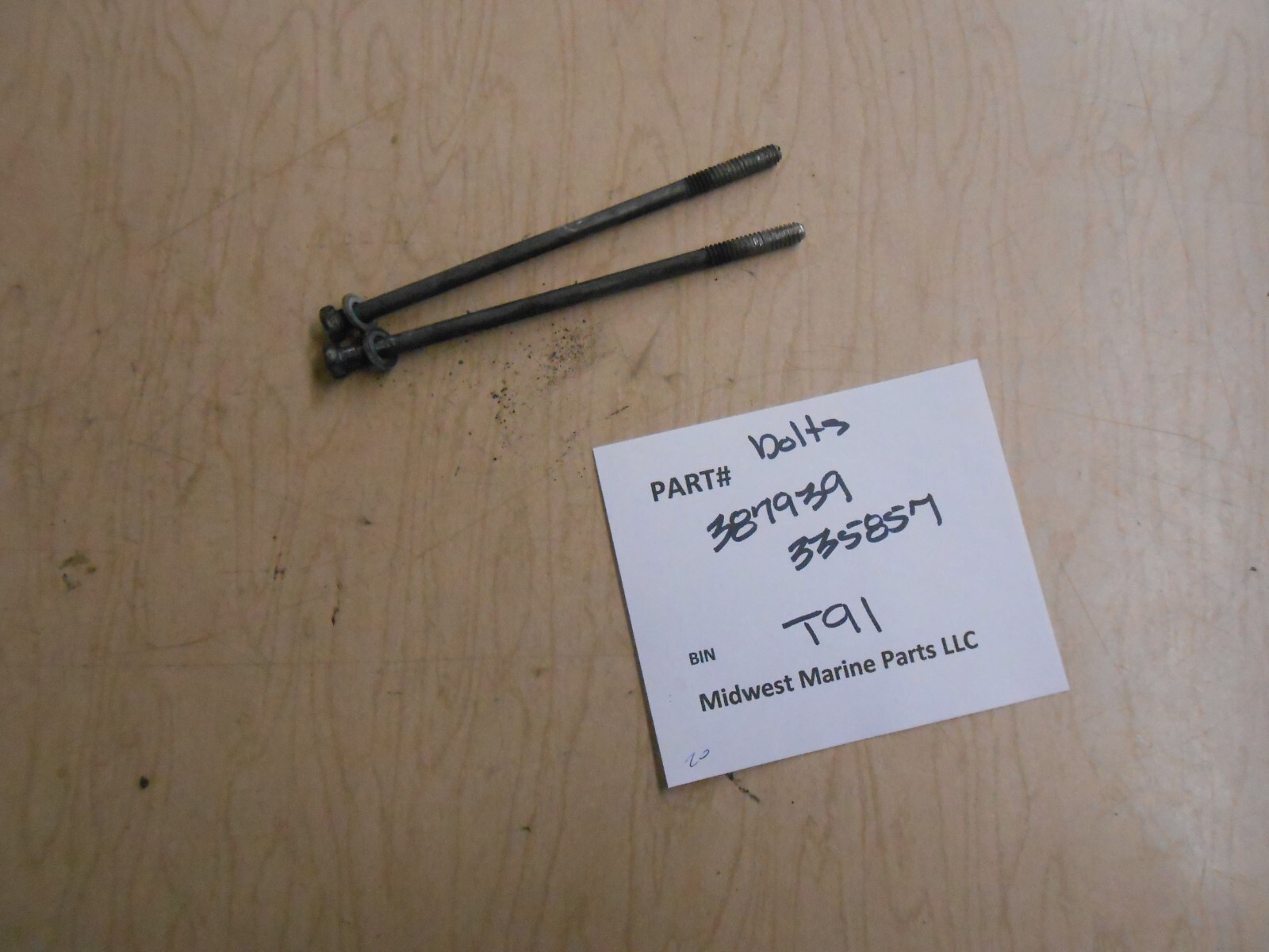 387939, 335857 OMC Johnson Evinrude E25TECTE 25hp Outboard Motor bolts