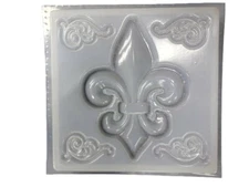 Fleur De Lis Stepping Stone Plaster or Concrete Mold 1156 Moldcreations
