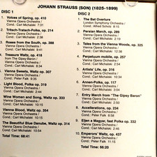 Best of Strauss Madacy 2 CD set, 138 minutes of music see pictures for playlis