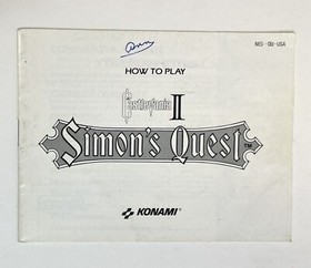 Castlevania 2 Simons Quest Nintendo NES cartuccia gioco, manuale - testato funzionante