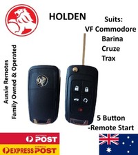 Holden Commodore VF 5 Button Remote Flip Key Shell Case  with  HOLDEN Logo