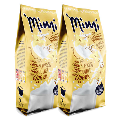 Mimi Milchmix Vanille Getränkepulver 2 x 400g In warmer kalter Milch löslich