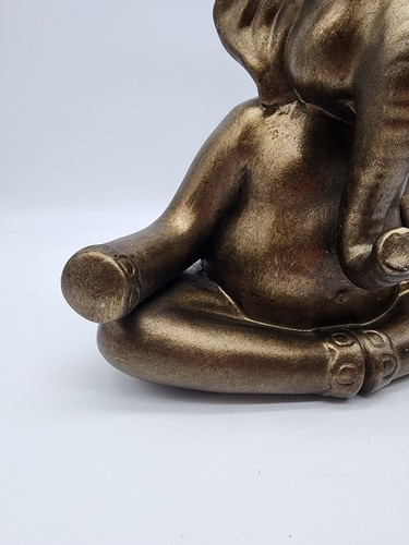 Pier 1 Imports Gold Meditierender Yoga ELEFANT Statue Indoor/Outdoor SELTEN Rarität - Bild 9 von 19