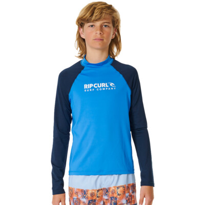 Rip Curl Kids Shock UPF 50+ Longshirt/Lycra - Blue Gum
