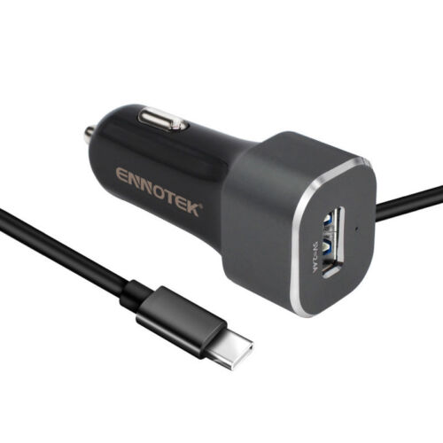 Fast Rapid USB-C Car Charger For Samsung Galaxy S8 S9 S10 w/ 1m Type C Cable - Picture 1 of 10