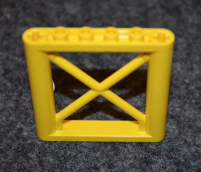 1) 1x6x5 Yellow Wall Panel w/ Cross Brace Brick ~ New Lego Parts
