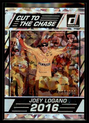 2017 Donruss Racing NASCAR Cut to The Chase CRACKED ICE Joey Logano #56/999