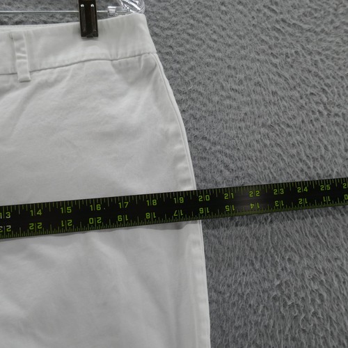 Talbots Womens Slim Leg Cropped Pants 10 White Lace Up Hem Stretch Career Casual - Bild 8 von 13