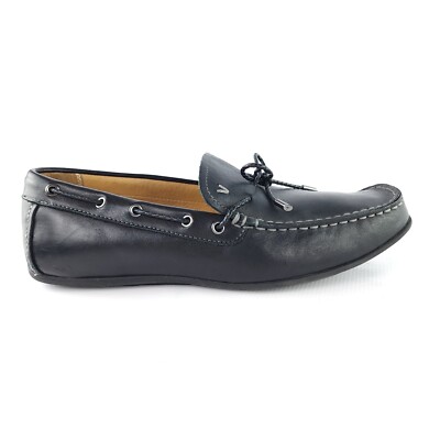 Vionic Mercer Luca Black Leather Slip On Loafers Shoe Moccasin