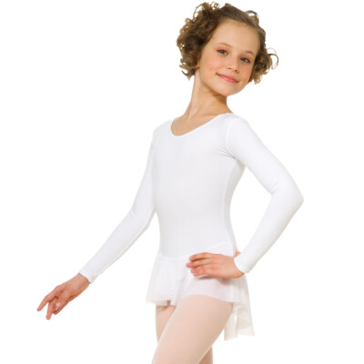 Grishko - Langarm - Ballettkleidchen - Mädchen Kinder - Weiß