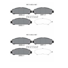 2x Textar 2599901 set pastiglie freno freno a disco anteriori per Toyota Venza V1
