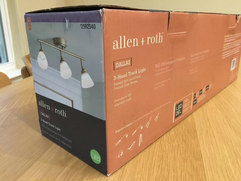 allen + roth Taralyn 3-Light 23.25-in New Soft Gold Dimmable LED Fixed Track Bar - Image 3 of 4