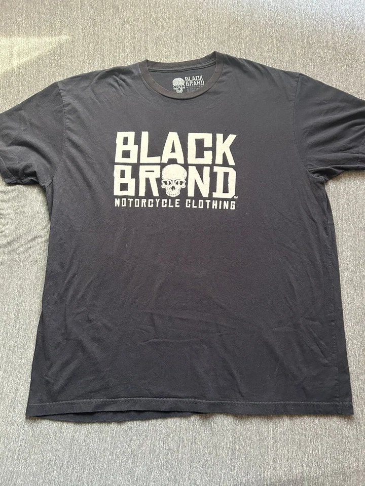 Black Brand Motorcycle T-Shirt Men’s Size XL Black Skull Design - Image 2 of 4