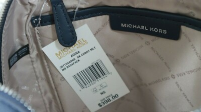 Michael Kors Adina Medium Backpack Chambray Signature - Blue 