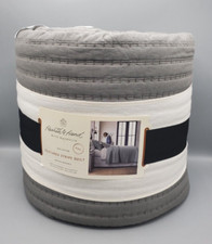 Hearth Hand Magnolia KING Texture Stripe Quilt Radiant Gray Comforter NEW