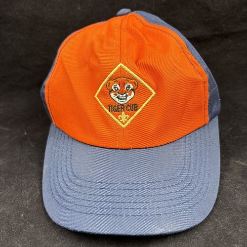 BSA Tiger Cub Boy Scouts Blue & Orange Adjustable Baseball Cap Hat S/M Cub Scout