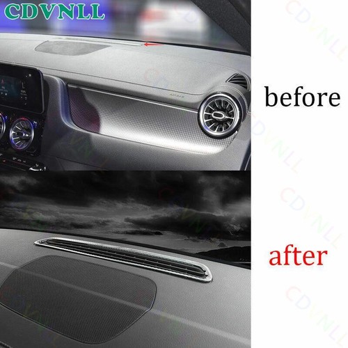 For Benz GLA 2020-2022 Carbon Fiber Steel Dashboard Side Outlet Vent Cover Trim - Imagen 3 de 6