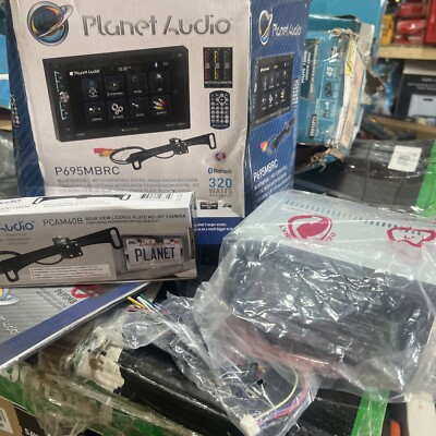 PLANET AUDIO P695MBRC Planet Audio Double Din 6.5'' AM/FM/Bluetooth with Back ...