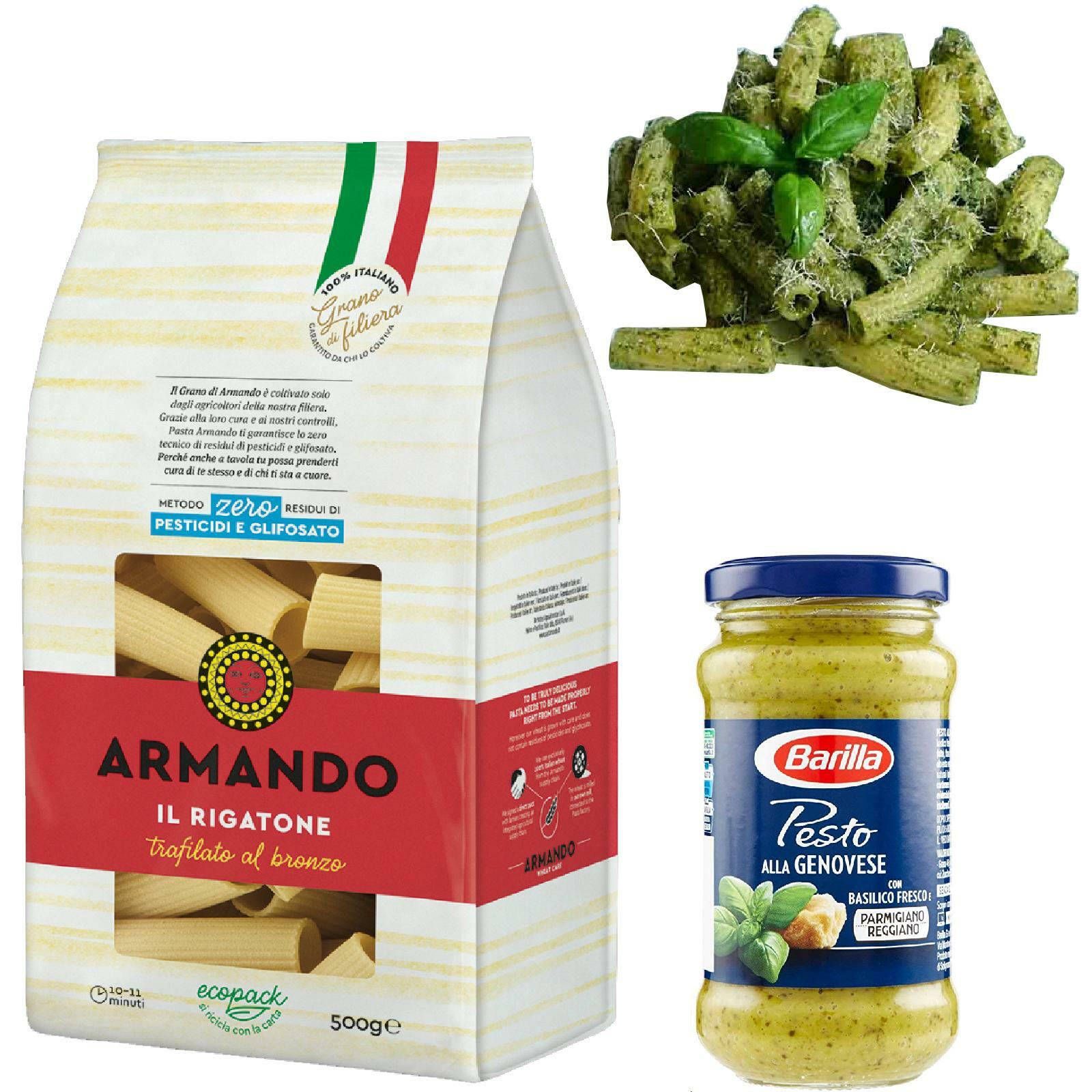 IDEA PIATTO PRONTO PASTA ARMANDO RIGATONE & PESTO GENOVESE BARILLA PIATTO VELOCE