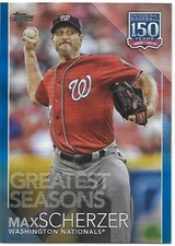 2019 Topps Update Baseball 150 Years of Baseball Blue Max Scherzer Nationals