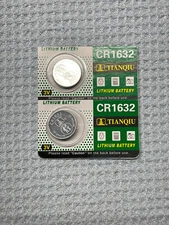 2 Pack CR1632 1632 TIANQIU Lithium 3v Battery USA Free SHIP FRESH EXP 12 / 2027
