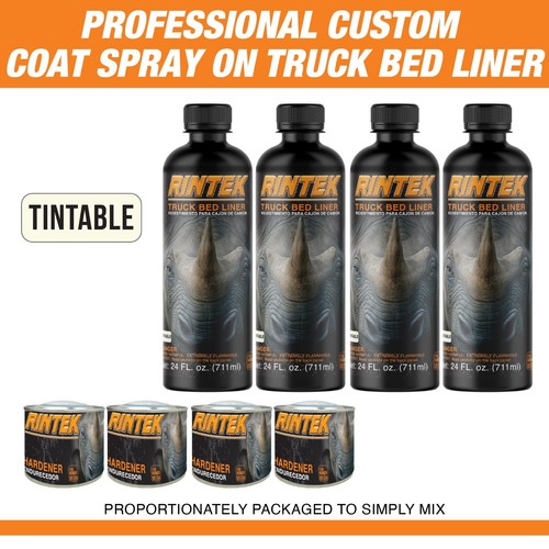 Rintek Tintable(No Color) 2 Gallon Urethane Spray-On Truck Bed Liner - Picture 2 of 8