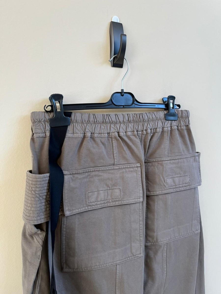 Rick Owens Drkshdw, Creatch Cargo Drawstring Pants in Dust