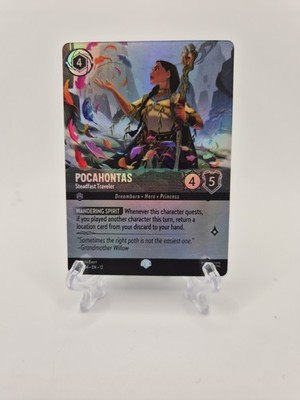 Pocahontas Steadfast Traveler 220/204 Epic Foil Wilds Unknown NM Disney Lorcana