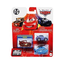 Disney Pixar Cars Mini Racers Molle Radiatore Confezione da 3, Saetta McQueen, Rotore 
