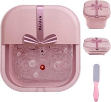 Collapsible Foot Bath Spa with heat and Massage Rollers, Foldable Foot Soak Tub