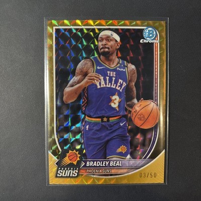 2025-26 Bowman Chrome Bradley Beal Geometric Gold 3/50 SP *JERSEY MATCH* 3️⃣