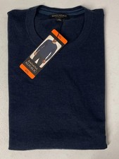 Banana Republic Men's Merino Wool Crew Sweater Pullover NAVY BLUE XXL 2XL New