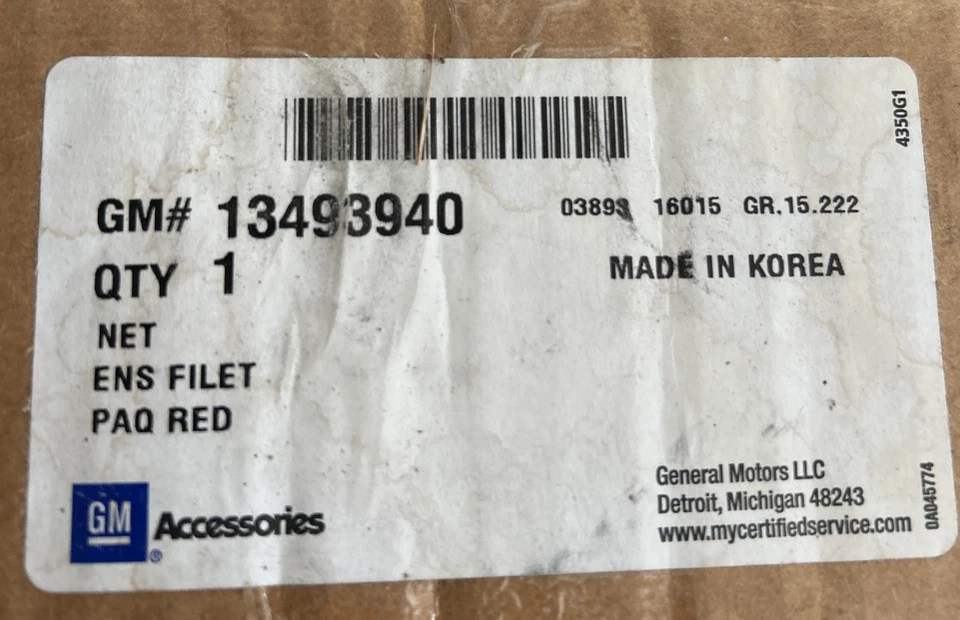 Red de área de carga genuina GM 13493940 2016-2019 Chevy Cruze Foto 2 de 2