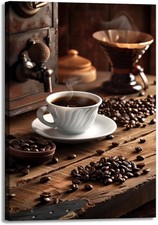 Coffee  Bean Canvas Wall Art Print for Kitchen Bar Living Room Decor