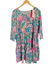 Lilly Pulitzer GEANNA DRESS Turquoise Oasis Sz Lrg NWT