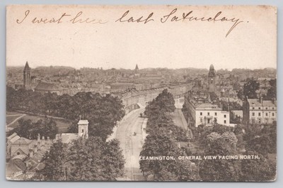 Warwickshire PC Leamington Gesamtansicht nach Norden, Raphael Tuck, 1906