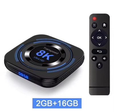 Transpeed 8K Android TV Box 2GB/16GB WiFi 4K Ultra HD IPTV Smart TV Media Player