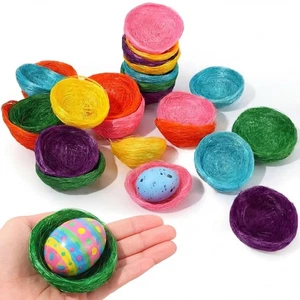 24 Pcs 2.4 Inch Mini Bird Nest Decor Artificial Birds Nest for Craft Gift Sma...