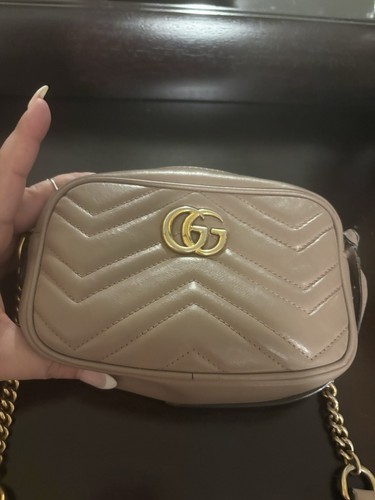 Gucci GG Marmont Crossbody Mini Pink Leather