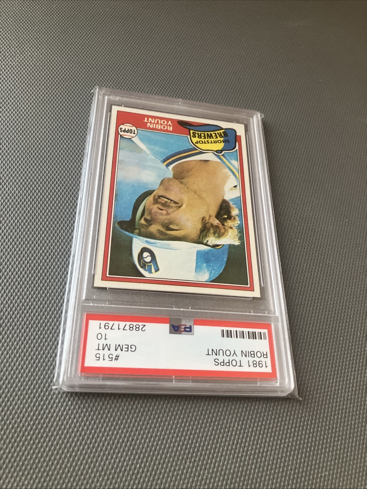 1981 Topps Baseball #515 Robin Yount PSA 10 GEM MINT HOF Brewers view 4