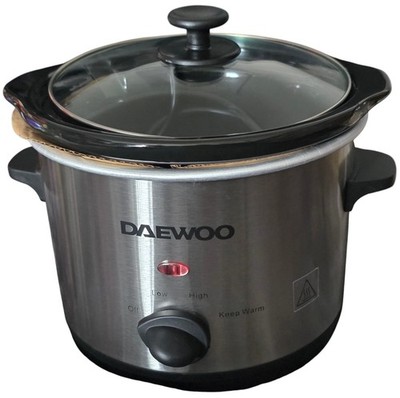 Daewoo 1,5L Edelstahl Schongarer - Größe: 25H x 24B x 33T cm