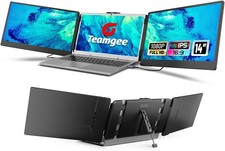 Teamgee 14" Laptop Screen Extender, FHD 1080P IPS Triple Portable Monitor for 13