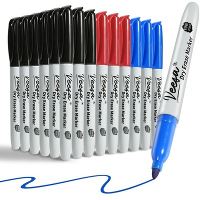 VEESA Dry Erase Markers (Black Red Blue), 1 Count (Pack of 75), Multicolor