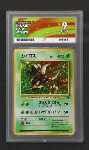 Pinsir 127 Jungle Japanese Holo Pokemon Card ACE Graded 9