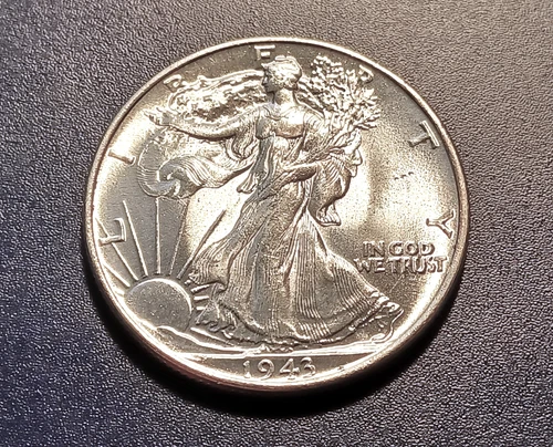 Frosty Gem BU 1943-P Walking Liberty Half Dollar