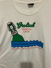 Screen Stars Grolsch Beer Vintage 80's Single Stitch T-Shirt, White, XL, Thrashe