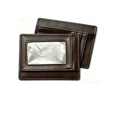 Mini ID Holder Card Case Front Pocket Leather...